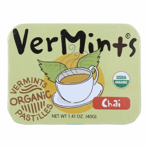 VerMints Pastilles - All Natural - Chai - 1.41 oz - Case of 6 Perspective: front