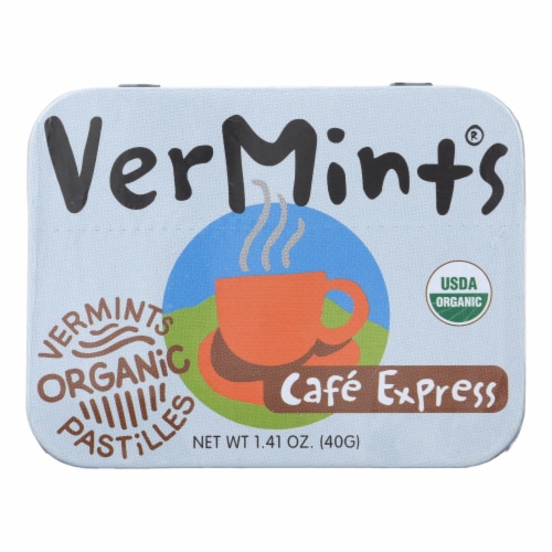 VerMints Pastilles - All Natural - Cafe Express - 1.41 oz - Case of 6 Perspective: front