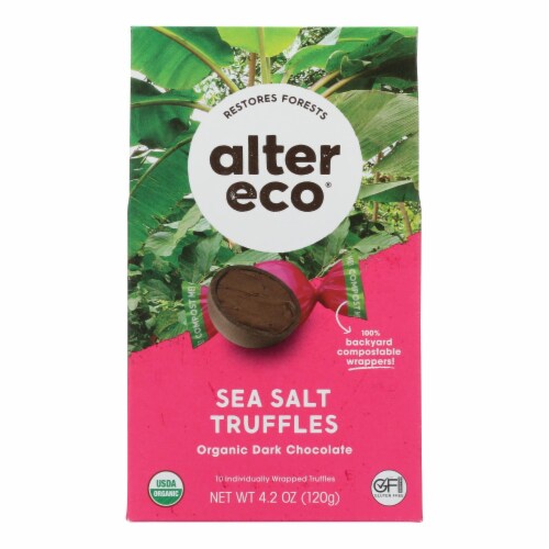 Alter Eco Americas Truffles - Sea Salt - Case of 8 - 4.2 oz. Perspective: front