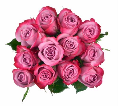 Passion Growers Dozen Fresh Cut Lavender Roses (Approximate Delivery is 1-3 Days) Perspective: front