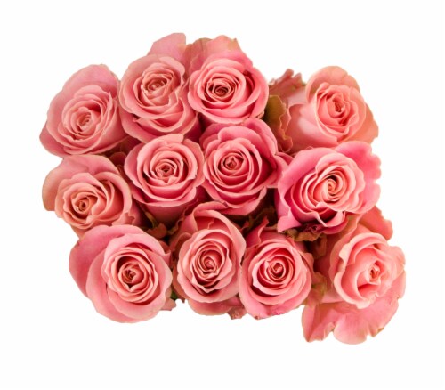 1 Dozen Pink Rose Bouquet in San Rafael, CA | Brown Paper Posies