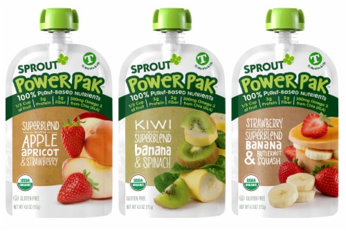 Sprout Organic Toddler Power Pack Variety Pack Perspective: front