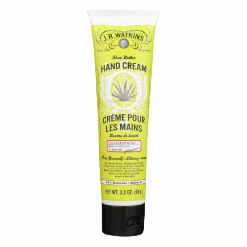 J.R. Watkins Shea Butter Hand Cream Aloe and Green Tea 3.3 oz 1