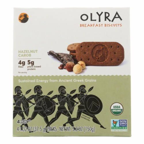 Olyra - Biscuit Hazelnut Carob - Case of 6 - 5.3 OZ Perspective: front