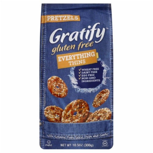 Gratify Everything Thins Pretzels, 10.5 Oz (Pack of 6) Perspective: front