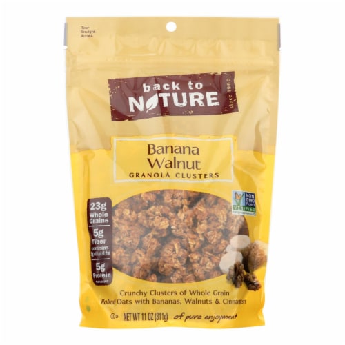 Back To Nature Granola Clusters - Banana Walnut - Case of 6 - 11 oz. Perspective: front