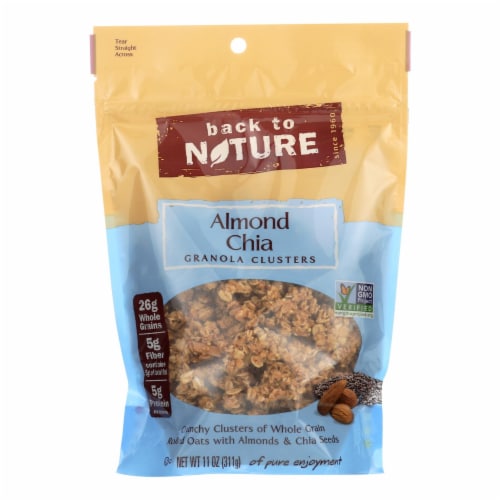 Back To Nature Granola Clusters - Almond Chia - Case of 6 - 11 oz. Perspective: front