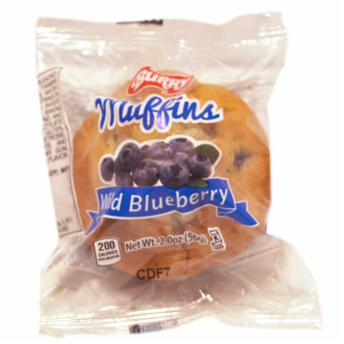 Burry Individually Wrapped Blueberry Cake Muffin, 2 Ounce — 120 per case.