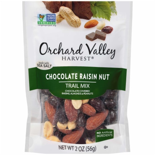 Orchard Valley Chocolate Raisin Nut Trail Mix, 2 Ounce -- 14 per case. Perspective: front