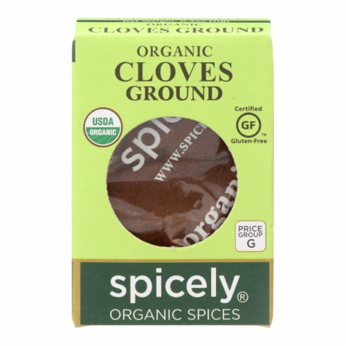 Spicely Organics - Organic Cloves - Ground - Case of 6 - 0.4 oz. Perspective: front