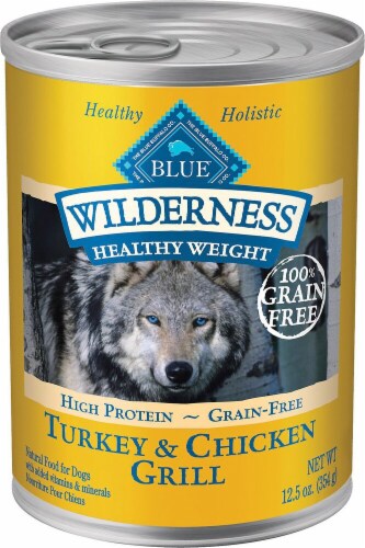 Blue Buffalo Wilderness Healthy Weight Turkey Chicken Dog Food 17 ct 12.5 oz Kroger