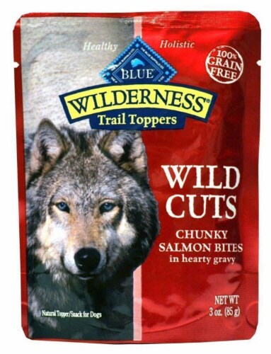 Blue Buffalo Wilderness Wild Cuts Dog Trail Toppers Salmon in Gravy 24 ct 3 oz QFC