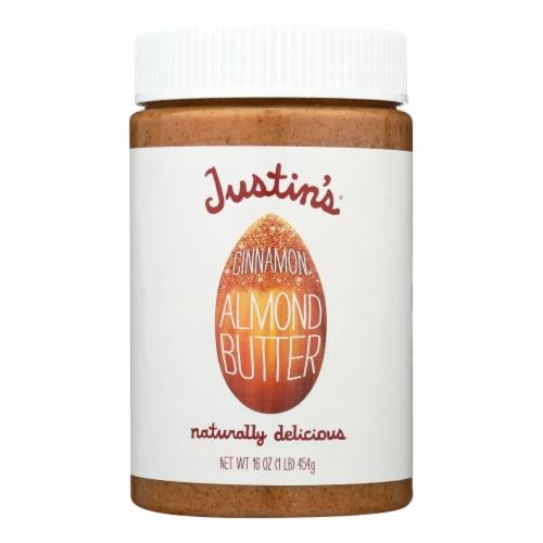 Justin's Nut Butter Almond Butter - Cinnamon - Case of 6 - 16 oz. Perspective: front