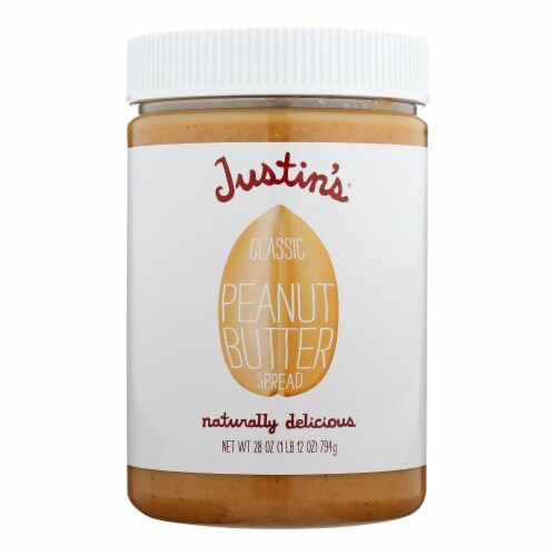 Justin's Nut Butter Peanut Butter - Classic - Case of 6 - 28 oz. Perspective: front