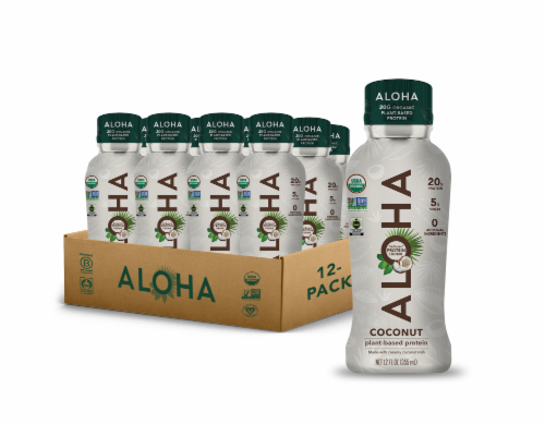 Aloha Organic Plant Based Coconut Protein Shake Perspective: front