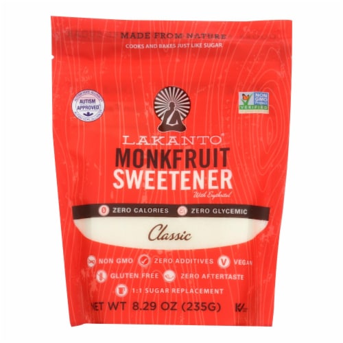 Lakanto - Monkfruit Sweetener - Case of 8 - 8.29 oz. Perspective: front