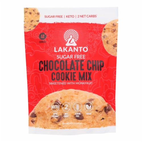 Lakanto Sugar Free Chocolate Chip Cookie Mix Perspective: front