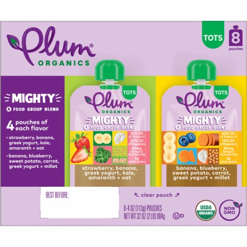 Plum® Organics Mighty Tots Baby Food Pouches, 8 ct / 4 oz - Pick ‘n Save