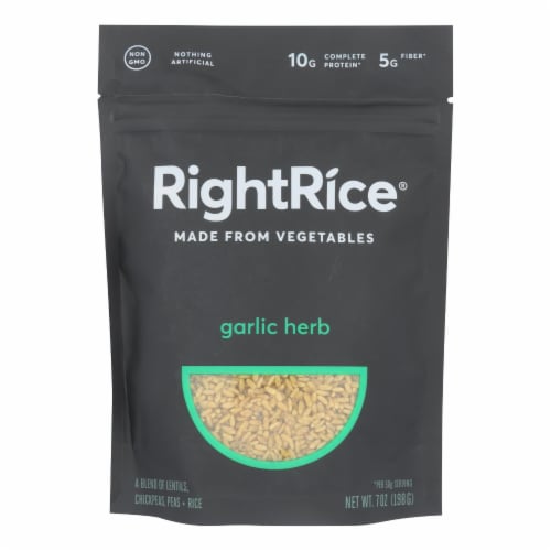 RightRice® Made From Vegetables Garlic Herb Rice Perspective: front