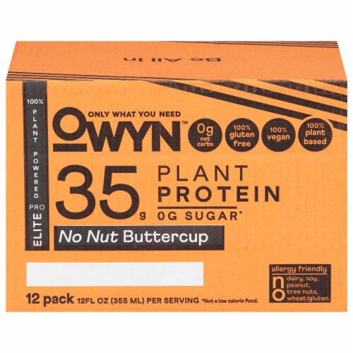 OWYN Elite No Butter Cup Protein Shake Perspective: front