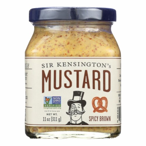 Sir Kensington's Spicy Brown Mustard - Case of 6 - 11 oz. Perspective: front
