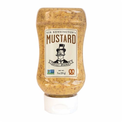 Sir Kensington's Mustard - Spicy Brown Squeeze Bottle - Case of 6 - 9 oz Perspective: front