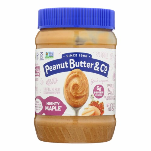 Peanut Butter and Co Peanut Butter - Mighty Maple - Case of 6 - 16 oz. Perspective: front