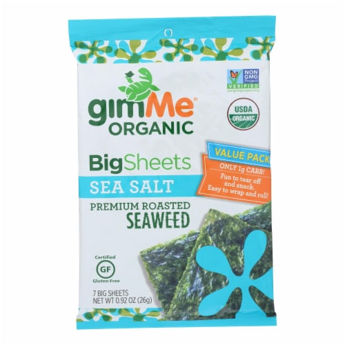 Premium Roasted Seaweed: Big Sheet 0.92 oz Sea Salt.ca Perspective: front