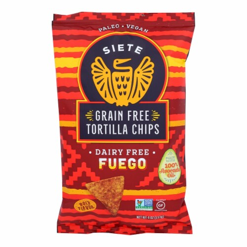 Siete - Tortilla Chips Fuego - Case of 6-4 OZ Perspective: front
