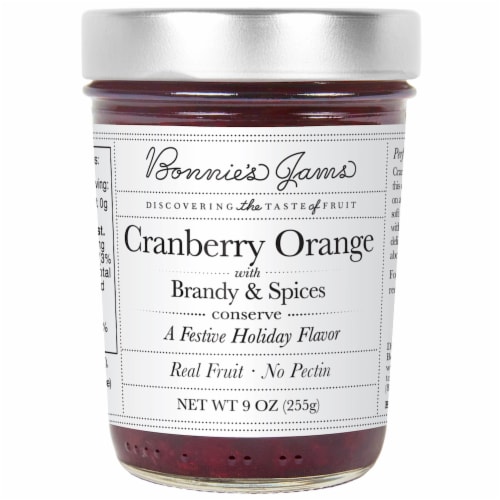 Bonnie's Jams Cranberry Orange with Brandy & Spices Perspective: front