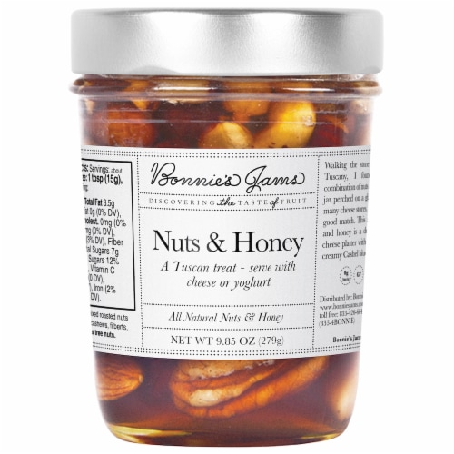 Bonnie's Jams Nuts & Honey Perspective: front
