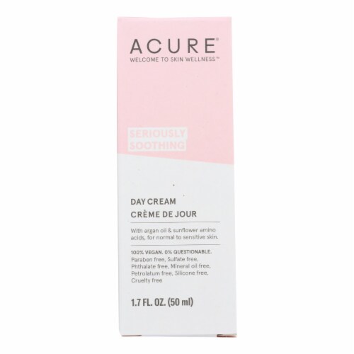 Acure Sensitive Facial Cream - Argan Oil and Sunflower Amino Acids - 1.75 FL oz. Perspective: front