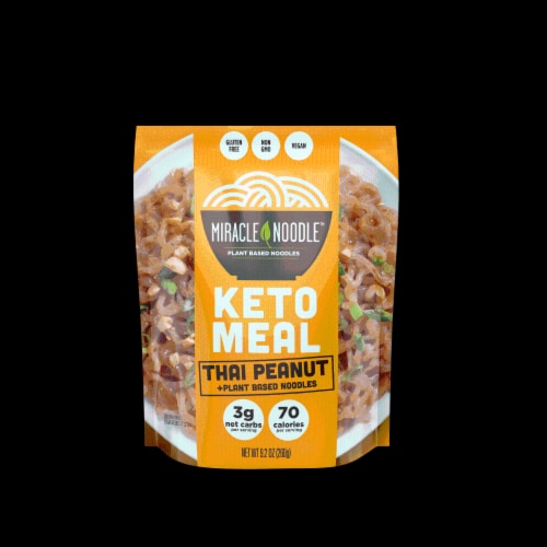 Miracle Noodle Thai Peanut Keto Meal Perspective: front