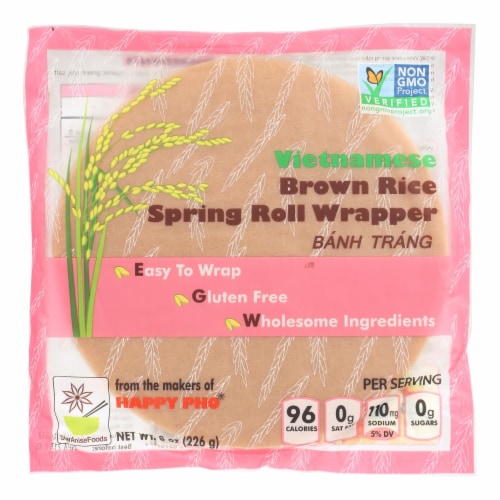 Star Anise Foods Spring Roll Wrapper - Brown Rice - Vietnamese - 8 oz - case of 6 Perspective: front