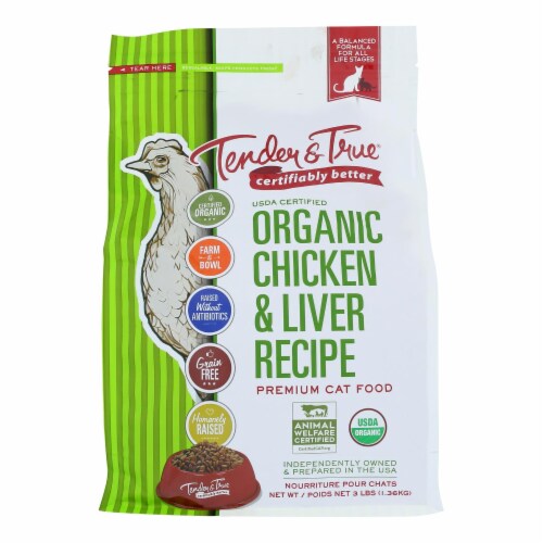 Tender & True Cat Food Chicken And Liver - Case of 6 - 3 LB Perspective: front