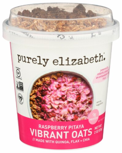 Purely Elizabeth Raspberry Pitaya Vibrant Oats Perspective: front