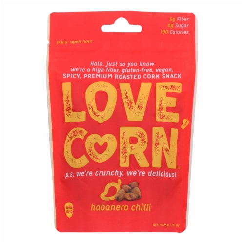 Love Corn Habanero Chilli Roasted Corn Snacks Perspective: front