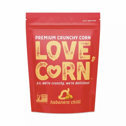 Love Corn Habanero Chilli Non GMO 4 oz (Pack of 12) Perspective: front