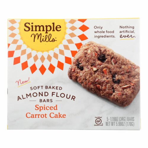 Simple Mills® Bar Soft Baked Spce Cartcake Perspective: front