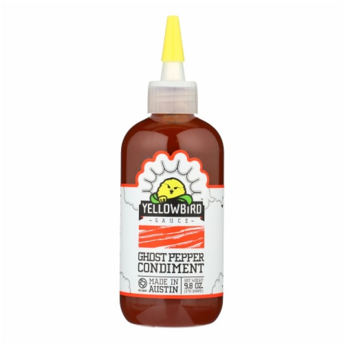 Yellowbird Sauce Ghost Pepper Condiment  - Case of 6 - 9.8 OZ Perspective: front