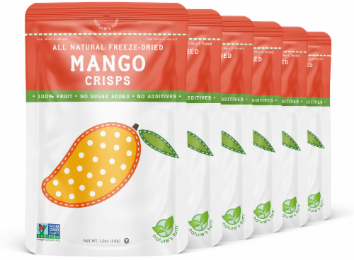 Freeze-Dried Mango Crisps 34G (1.20oz) - 6-PACK Perspective: front