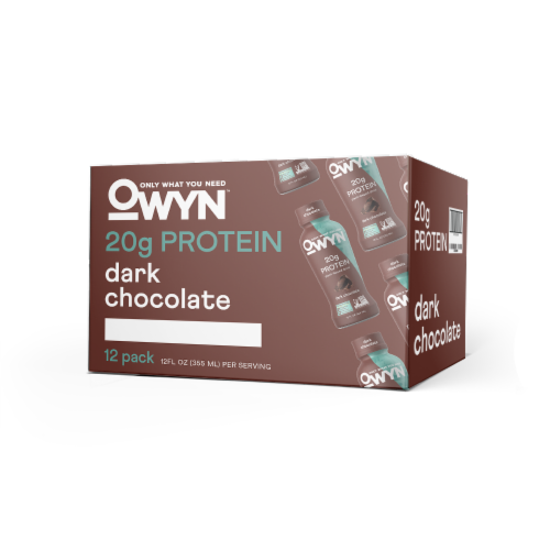 OWYN™ Dark Chocolate Protein Shake Perspective: front