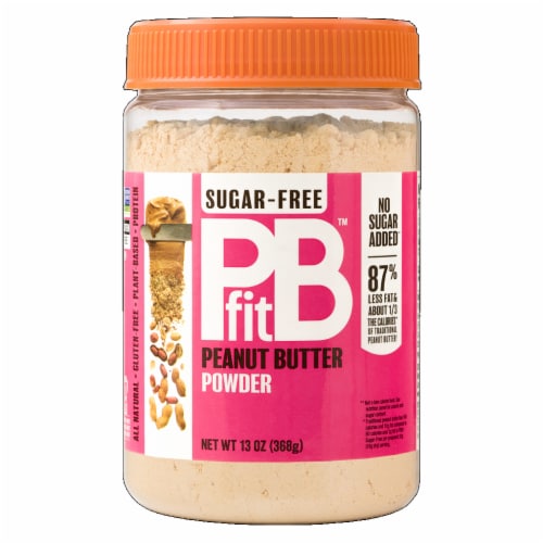 PB Fit Sugar Free Gluten Free All Natural Peanut Butter Powder, 8 oz [Pack of 6] Perspective: front