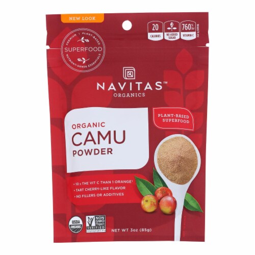 Navitas Naturals Camu Powder - Organic - Raw - 3 oz - case of 6 Perspective: front