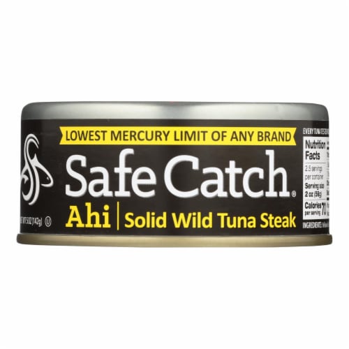 Safe Catch - Tuna Ahi-wild Yellowfin - Case of 6 - 5 OZ Perspective: front