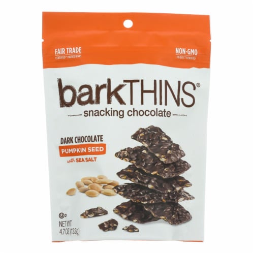Bark Thins Snacking Dark Chocolate - Pumpkin Seed With Sea Salt - Case Of 12 - 4.7 Oz. Perspective: front