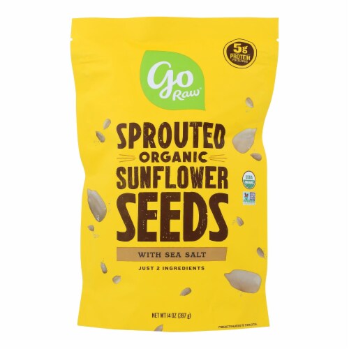 Go Raw Sprouted Seeds, Sunflower With Celtic Sea Salt - Case of 6 - 14 OZ Perspective: front