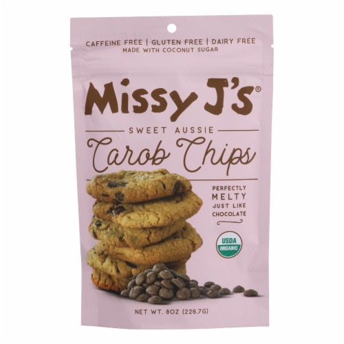 Missy Js - Carob Chips - Vegan - Case of 6 - 8 oz. Perspective: front