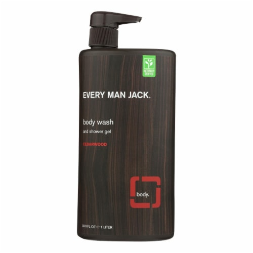 Every Man Jack Body Wash Cedarwood Body Wash - Case of 33.8 - 33.8 fl oz. Perspective: front