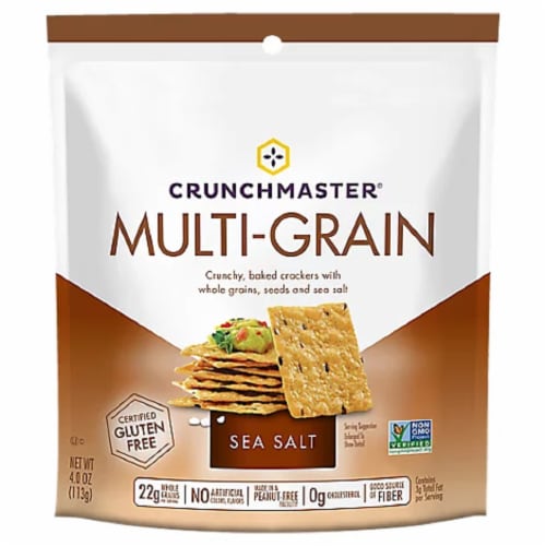 Crunchmaster Gluten Free Multi-Grain Sea Salt Cracker Perspective: front